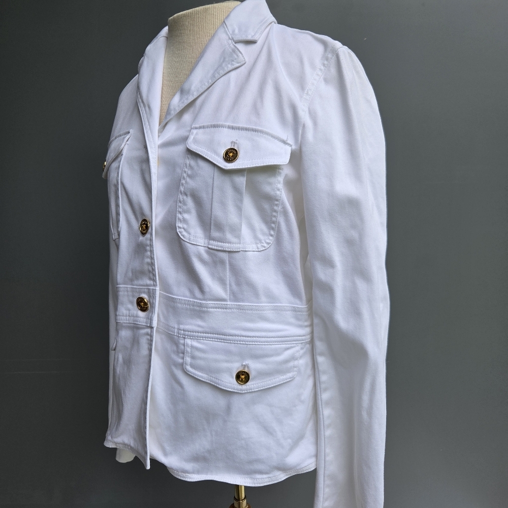 Chaps White Utility Jacket Size-L - Picture 3 of 9